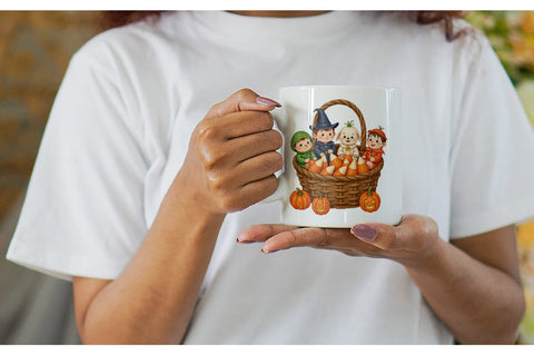 Mug Wrap Tiny Farm Halloween Sublimation artnoy 
