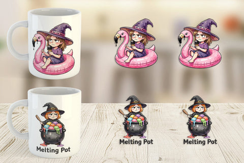 Mug Wrap Tired Summerween Witch Sublimation artnoy 