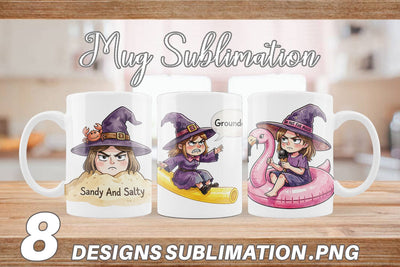 Mug Wrap Tired Summerween Witch Sublimation artnoy 