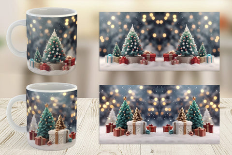 Mug Wrap Tree Christmas Sublimation artnoy 