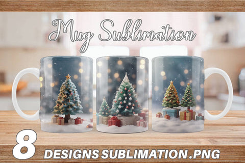 Mug Wrap Tree Christmas Sublimation artnoy 