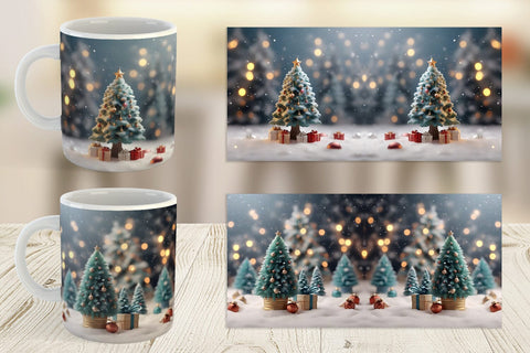 Mug Wrap Tree Christmas Sublimation artnoy 