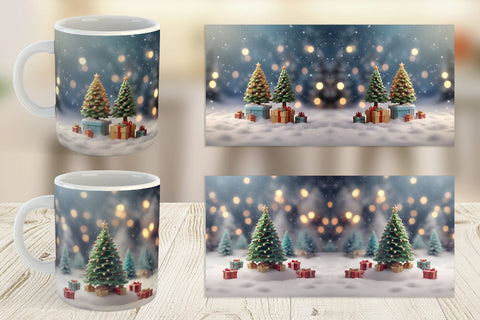 Mug Wrap Tree Christmas Sublimation artnoy 