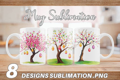 Mug Wrap Tree with Eggs Sublimation artnoy 