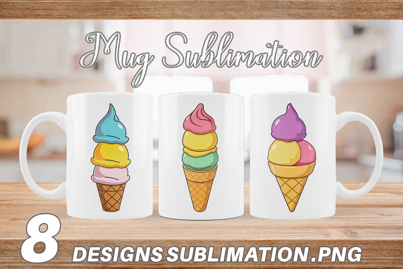 Mug Wrap Triple Scoop Sublimation artnoy 