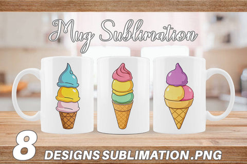 Mug Wrap Triple Scoop Sublimation artnoy 