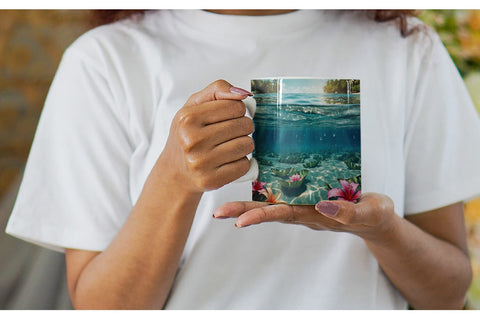Mug Wrap Tropical Beach Sublimation artnoy 