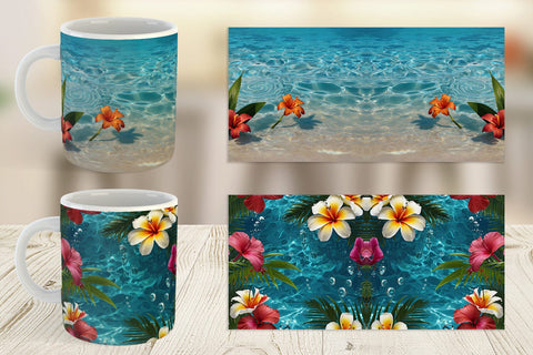 Mug Wrap Tropical Beach Sublimation artnoy 