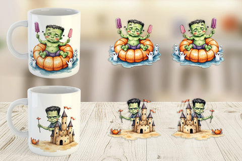 Mug Wrap Tropical Frankenstein Sublimation artnoy 
