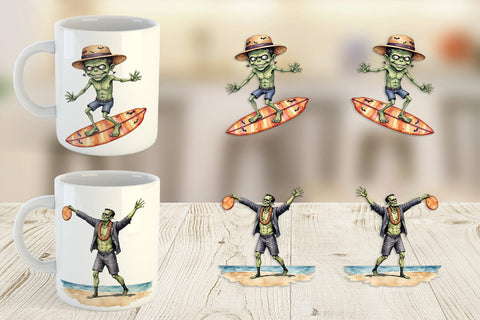 Mug Wrap Tropical Frankenstein Sublimation artnoy 