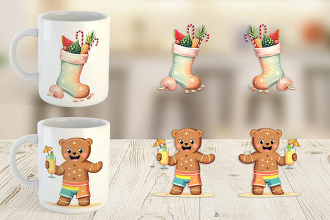 Mug Wrap Tropical July Christmas Sublimation artnoy 