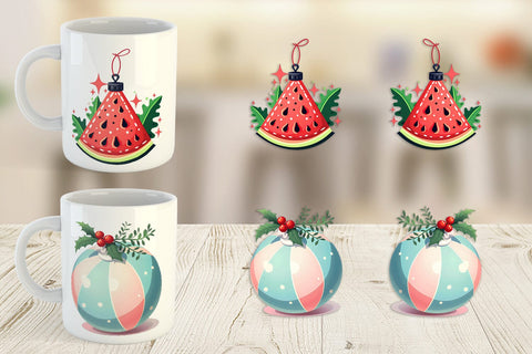 Mug Wrap Tropical July Christmas Sublimation artnoy 