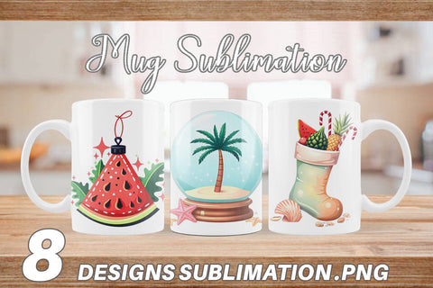 Mug Wrap Tropical July Christmas Sublimation artnoy 