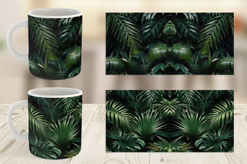 Mug Wrap Tropical Leaves Sublimation artnoy 