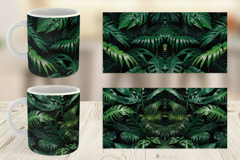Mug Wrap Tropical Leaves Sublimation artnoy 