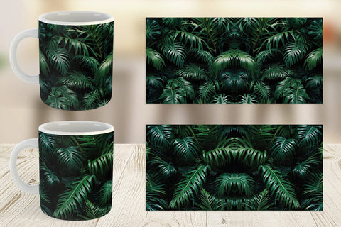 Mug Wrap Tropical Leaves Sublimation artnoy 