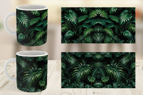 Mug Wrap Tropical Leaves Sublimation artnoy 