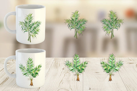 Mug Wrap Tropical Palms Sublimation artnoy 