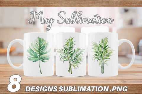 Mug Wrap Tropical Palms Sublimation artnoy 