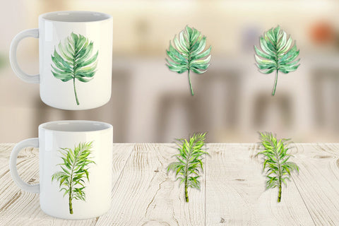 Mug Wrap Tropical Palms Sublimation artnoy 