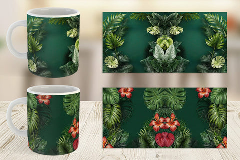 Mug Wrap Tropical Plants Sublimation artnoy 