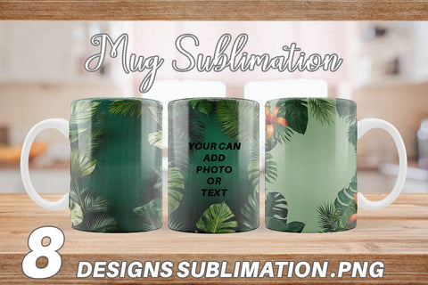 Mug Wrap Tropical Plants Sublimation artnoy 