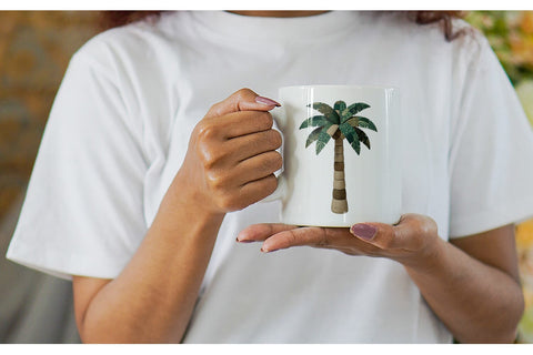 Mug Wrap Tropical Summer Patchwork Watercolor Sublimation artnoy 