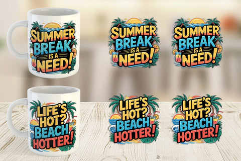 Mug Wrap Tropical Summer Sublimation artnoy 