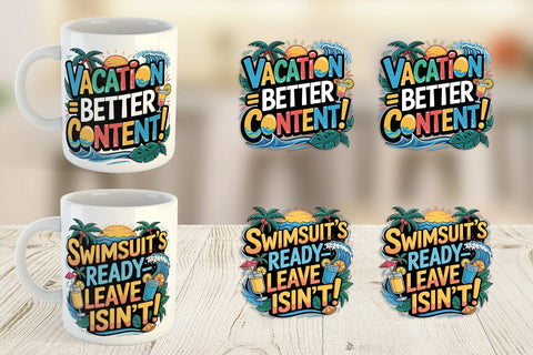 Mug Wrap Tropical Summer Sublimation artnoy 
