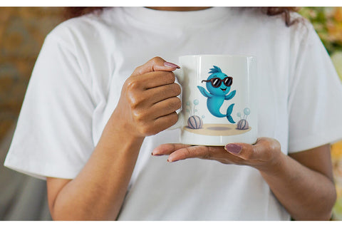 Mug Wrap Tropical Sunglass Creatures Sublimation artnoy 