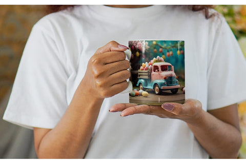 Mug Wrap Truck Carrying Eggs Sublimation artnoy 