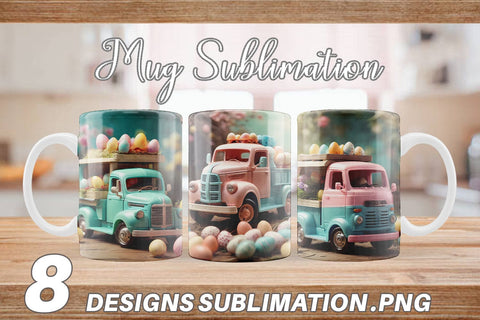 Mug Wrap Truck Carrying Eggs Sublimation artnoy 