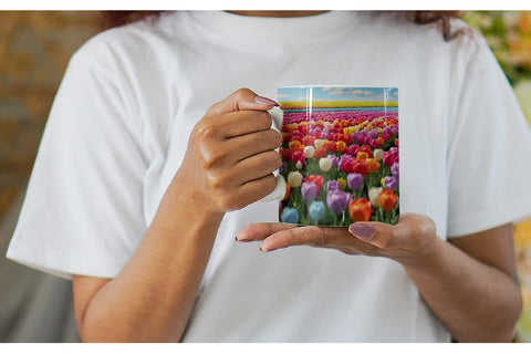Mug Wrap Tulip Flower Fields Sublimation artnoy 