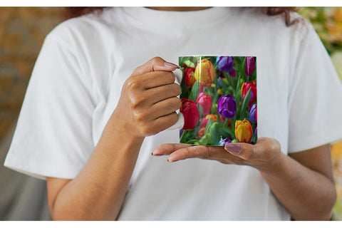 Mug Wrap Tulip Flower Pattern Sublimation artnoy 