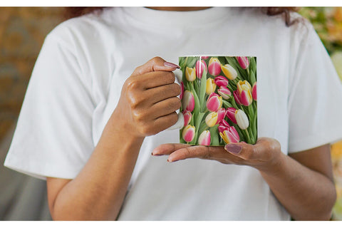 Mug Wrap Tulips Pattern Sublimation artnoy 