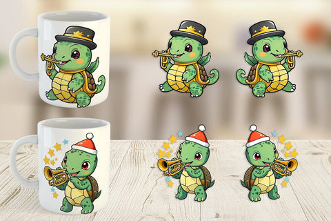 Mug Wrap Turtle New Year Sublimation artnoy 