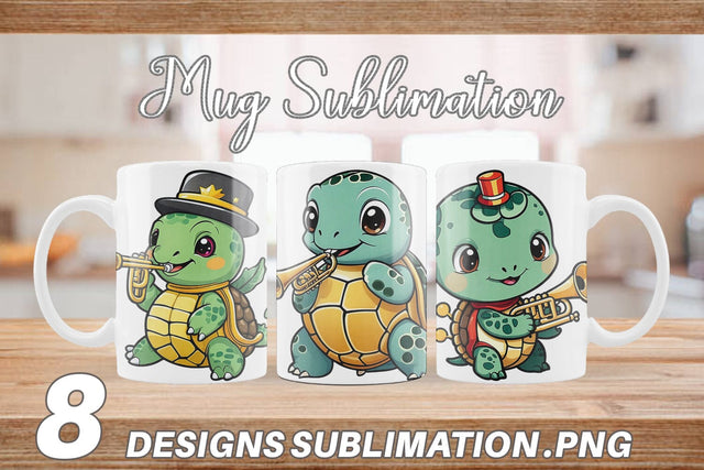 Mug Wrap Turtle New Year Sublimation artnoy 