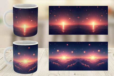 Mug Wrap Twinkling Horizon Sublimation artnoy 