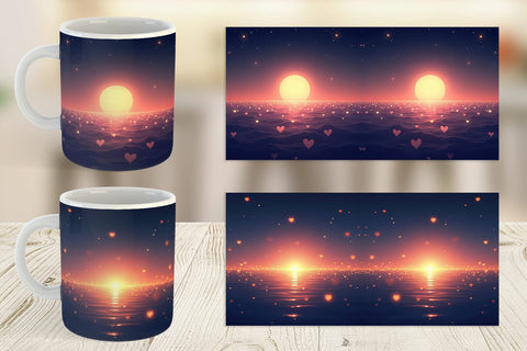 Mug Wrap Twinkling Horizon Sublimation artnoy 