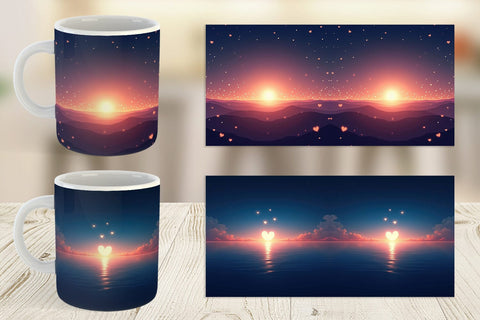 Mug Wrap Twinkling Horizon Sublimation artnoy 
