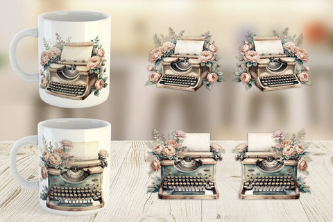 Mug Wrap Typewriter Sublimation artnoy 