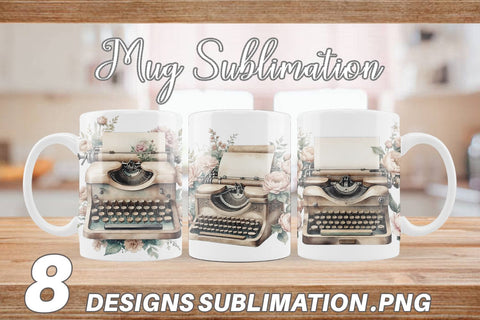 Mug Wrap Typewriter Sublimation artnoy 