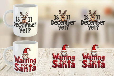 Mug Wrap Ugly Cute Christmas Countdown: Quirky Quotes Sublimation artnoy 