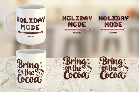 Mug Wrap Ugly Cute Christmas Countdown: Quirky Quotes Sublimation artnoy 