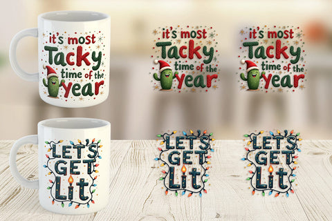 Mug Wrap Ugly Sweater Sayings: Tacky & Trendy Quotes Sublimation artnoy 