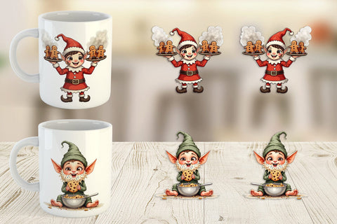 Mug Wrap UglyCute Christmas Bake-Off Disaster Sublimation artnoy 