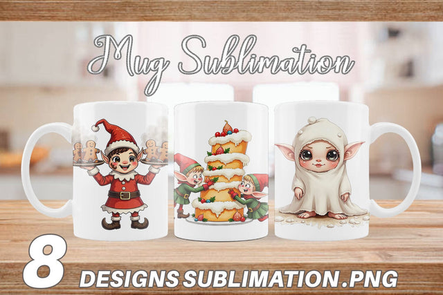 Mug Wrap UglyCute Christmas Bake-Off Disaster Sublimation artnoy 