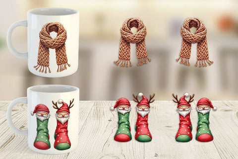 Mug Wrap UglyCute Christmas Sweaters Sublimation artnoy 