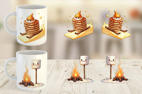 Mug Wrap UglyCute Winter Food & Drinks Sublimation artnoy 
