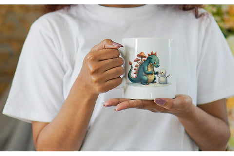 Mug Wrap UglyCute Woodland Monsters Winter Sports Sublimation artnoy 